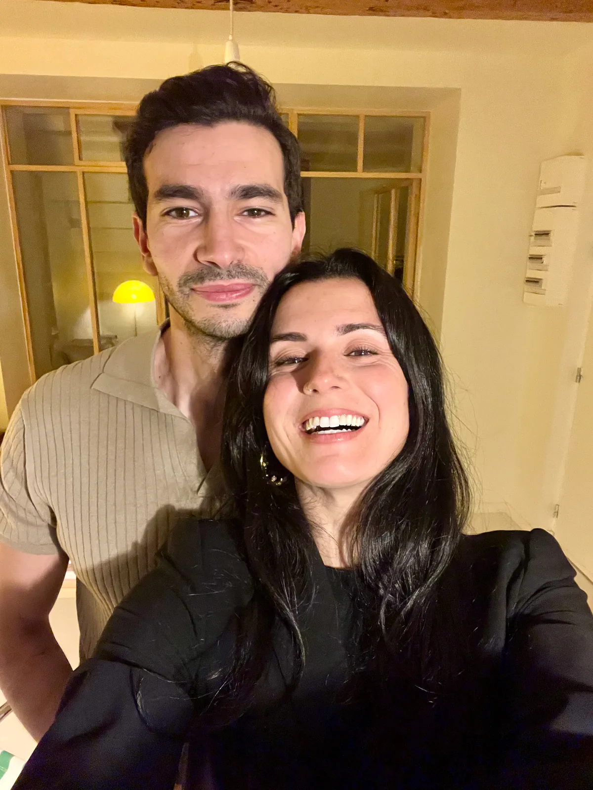 Stef and Mehdi sharing a happy moment
